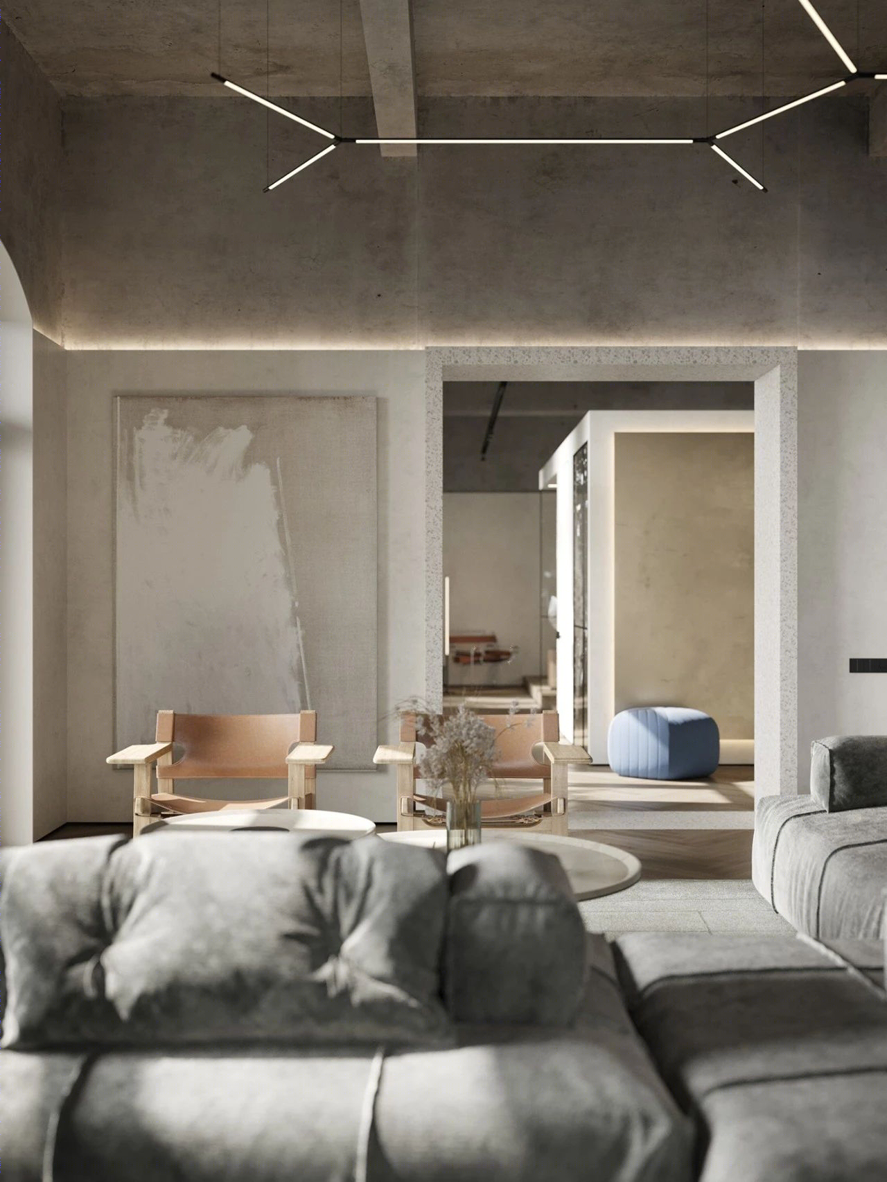 原木水泥灰，优雅 loft 生活-12