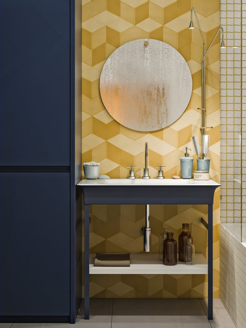 奢雅家居典范 | blue&yellow 午夜蓝++ 黄色空间设计-2