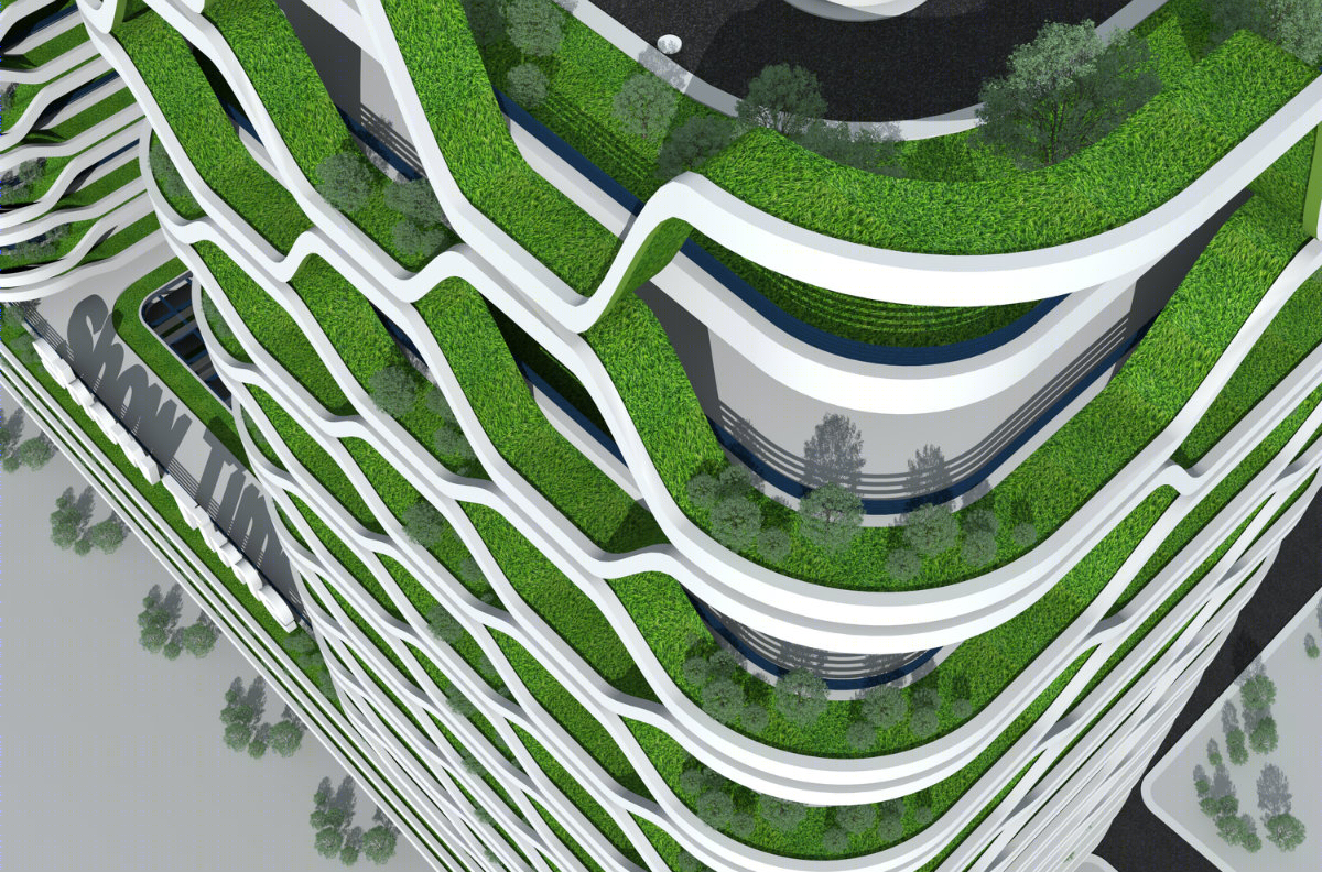 狮子座建筑设计，小型综合体，总建筑面积23万平方米-0