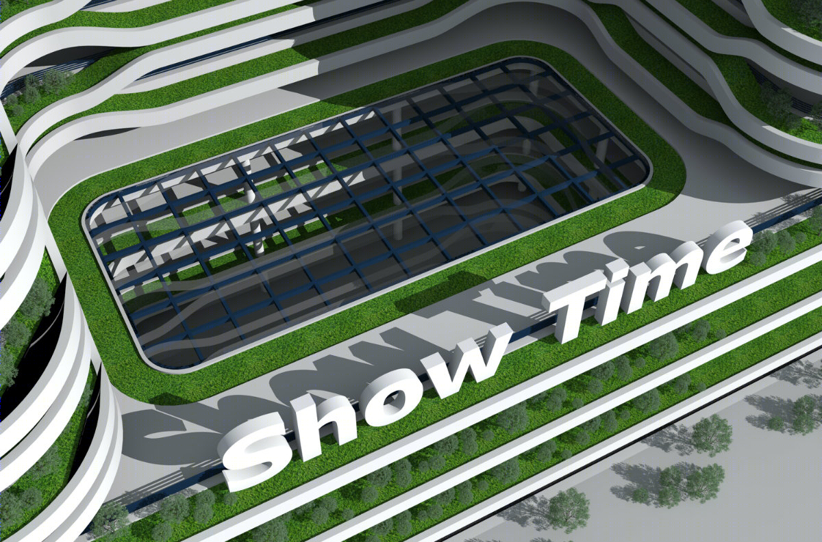 狮子座建筑设计，小型综合体，总建筑面积23万平方米-1