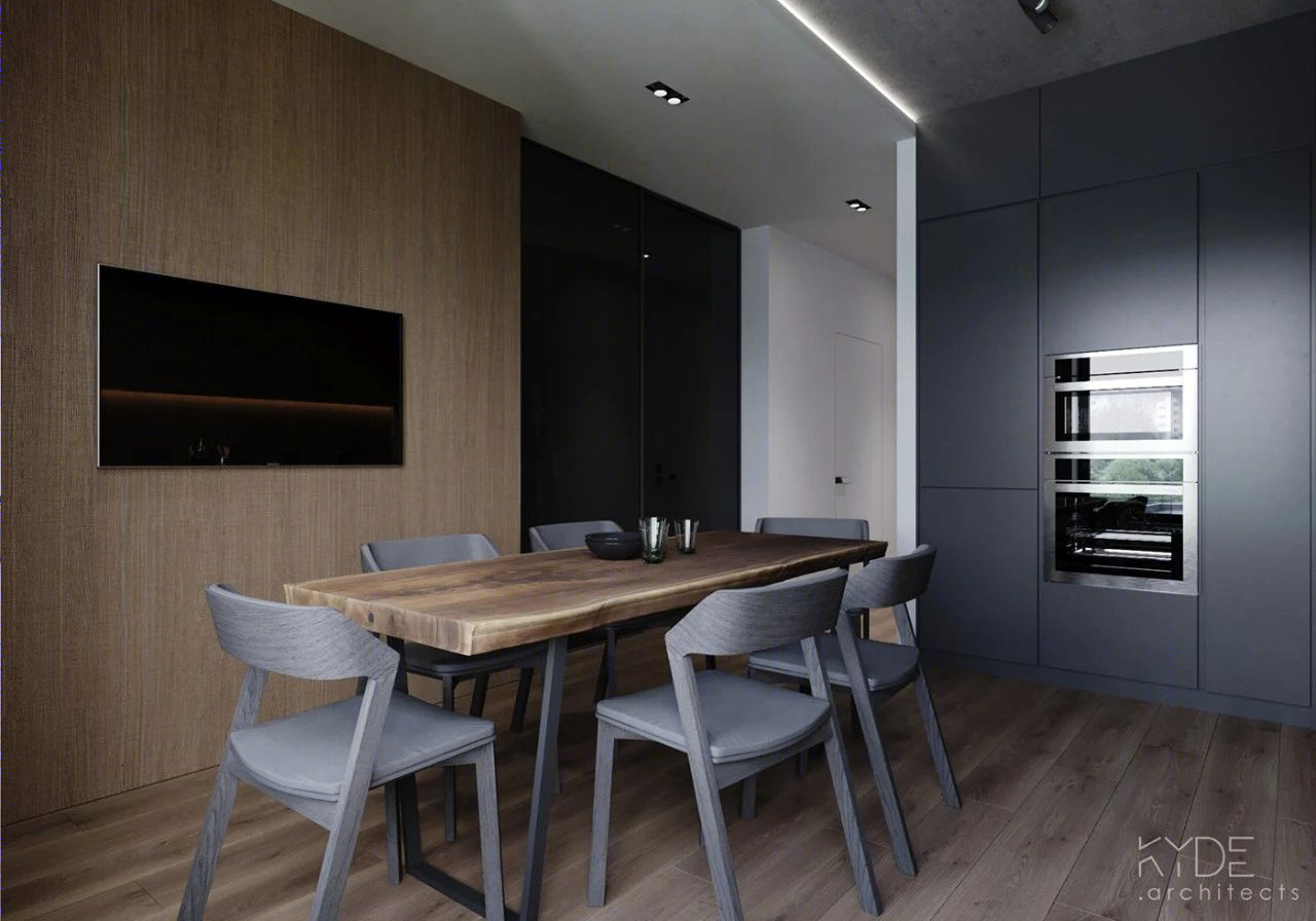 原木极简，KYDE architects 打造永恒黑白灰生活空间-5