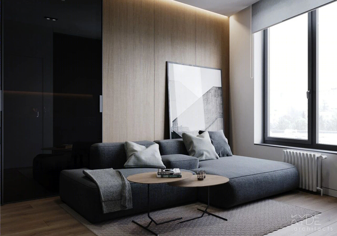 原木极简，KYDE architects 打造永恒黑白灰生活空间-7