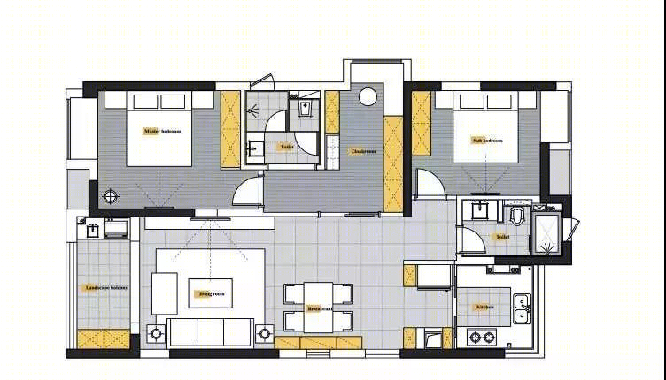 《轻纱》武汉揽胜公园 118 平高级灰平层设计，木工现场打造电视柜，云朵元素增添少女仙气-10