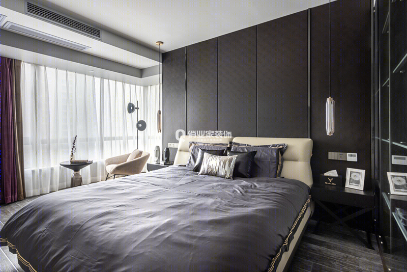 重庆长嘉汇4房现代风格装修设计作品案例-8