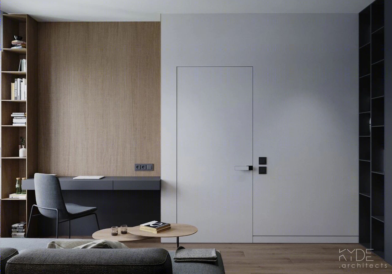 原木极简，KYDE architects 打造永恒黑白灰生活空间-11