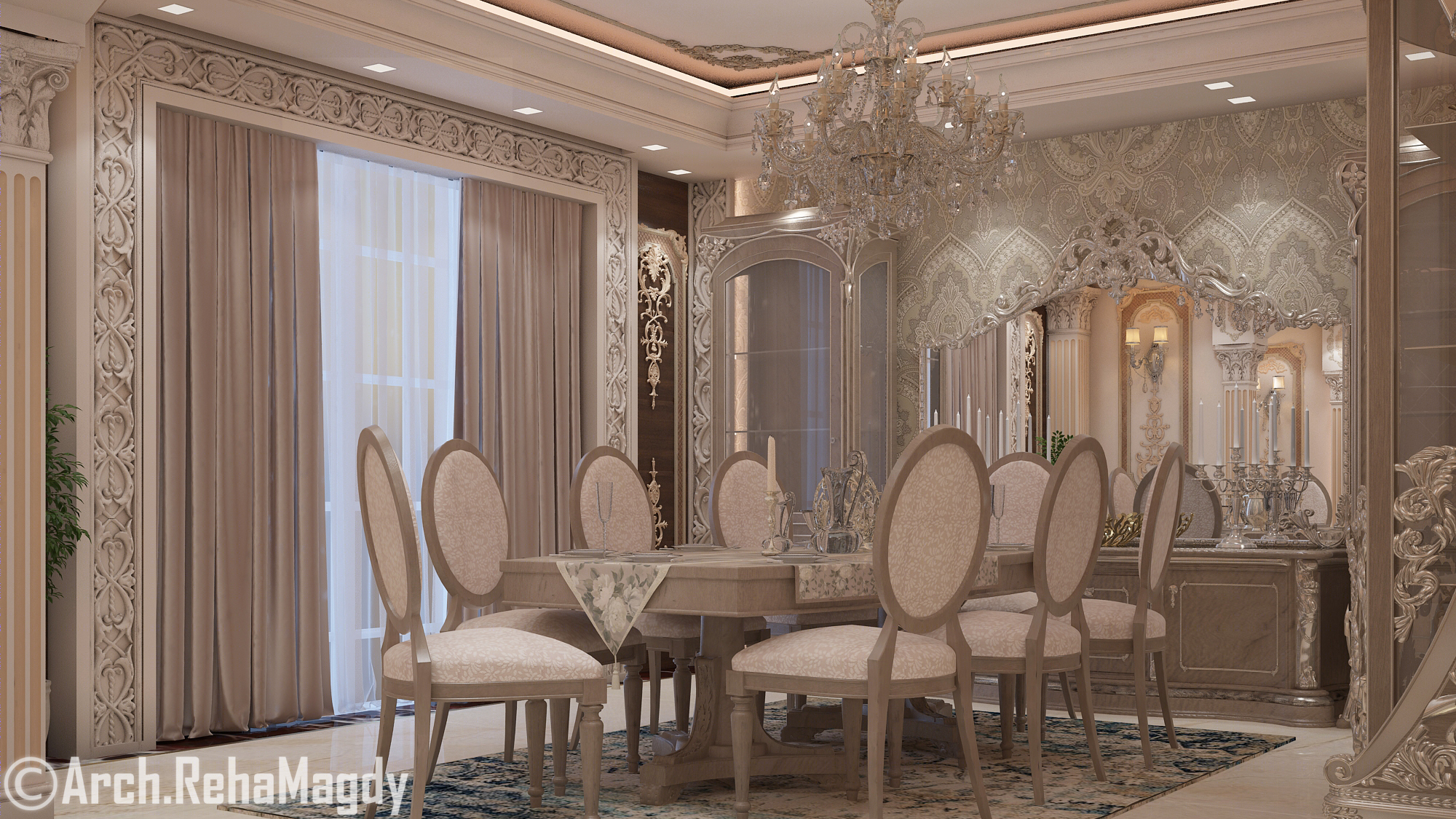 法式经典别墅接待厅-17