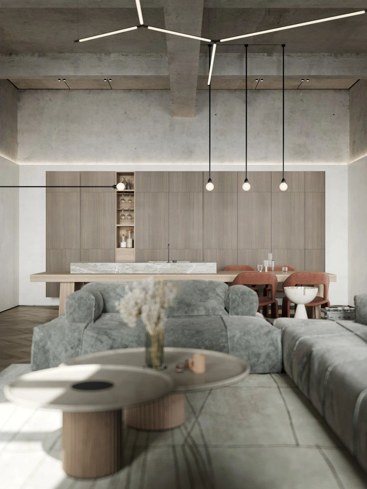 原木水泥灰，优雅 loft 生活-25