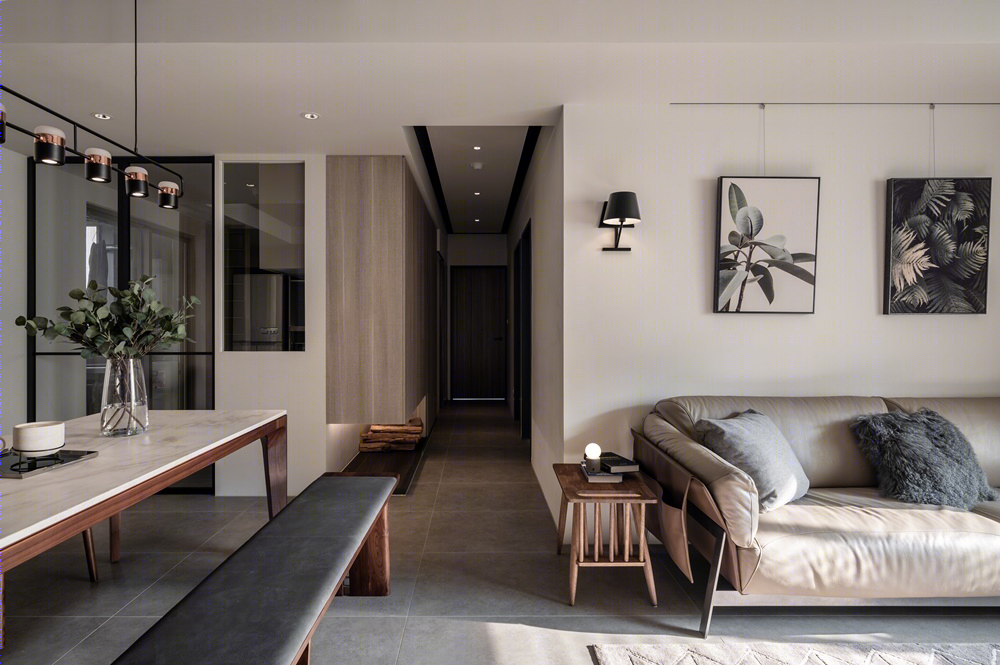 原木温馨灰色调现代住宅-9