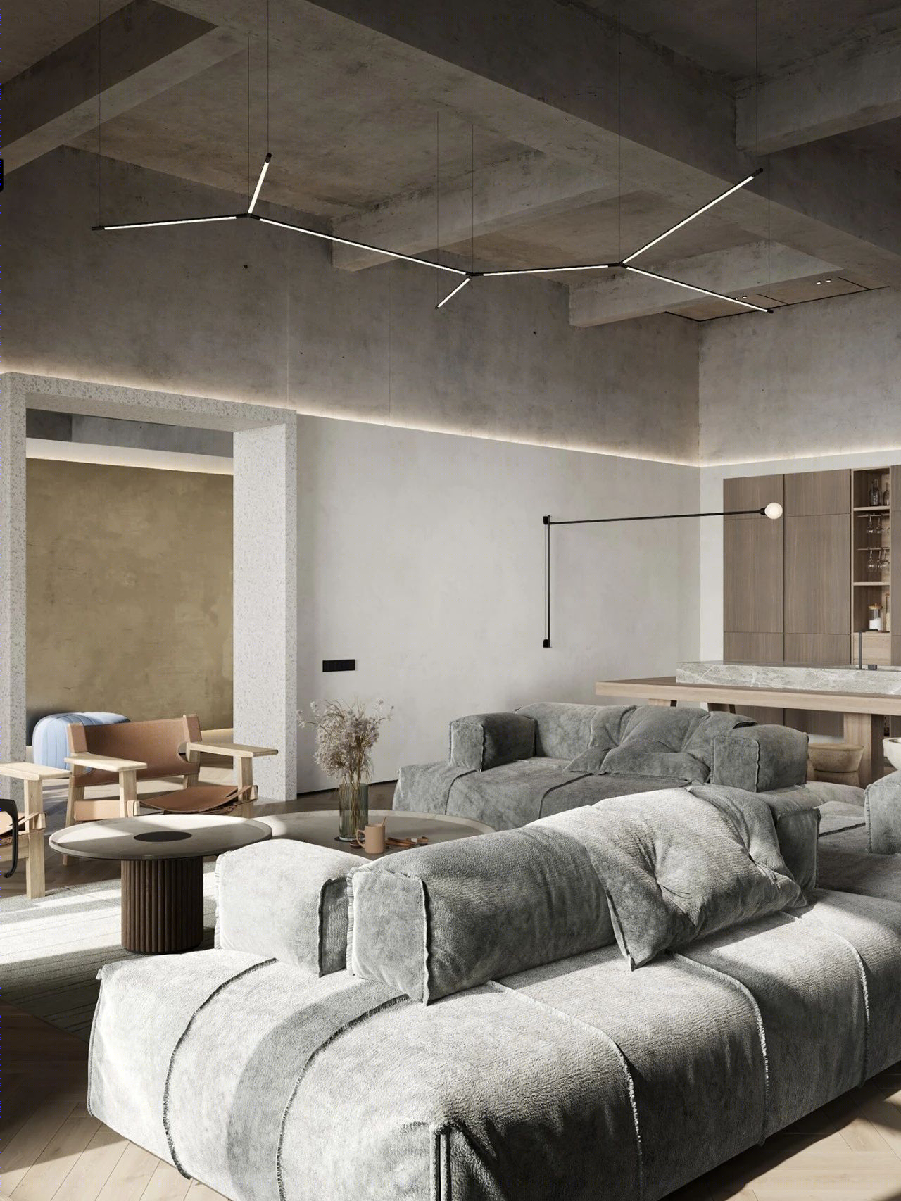 原木水泥灰，优雅 loft 生活-24