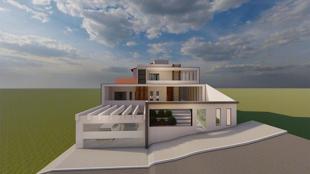 Anastasiya Gushchina丨别墅建筑丨Retrofit Fachada com elevador na fachada!-1