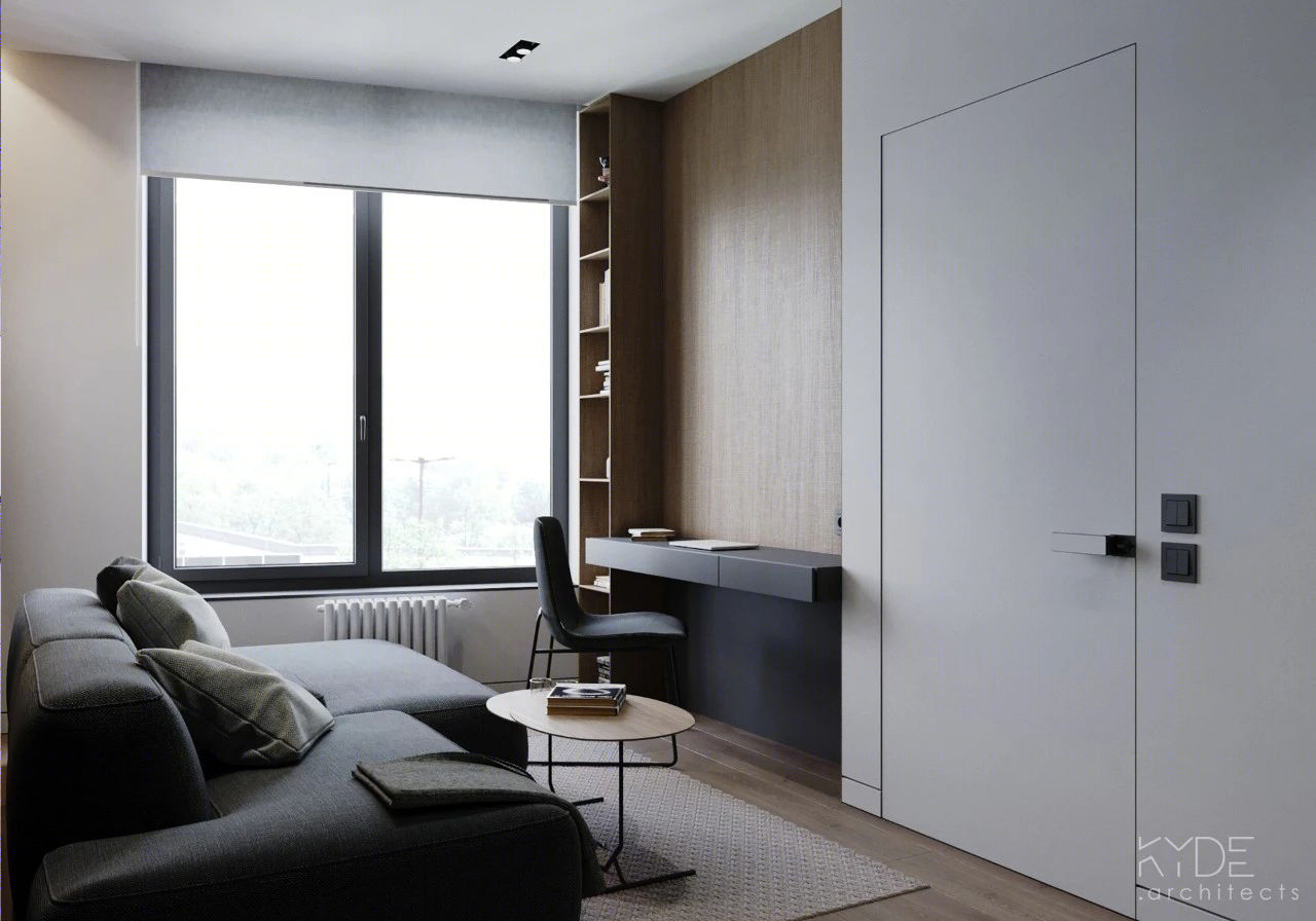 原木极简，KYDE architects 打造永恒黑白灰生活空间-12