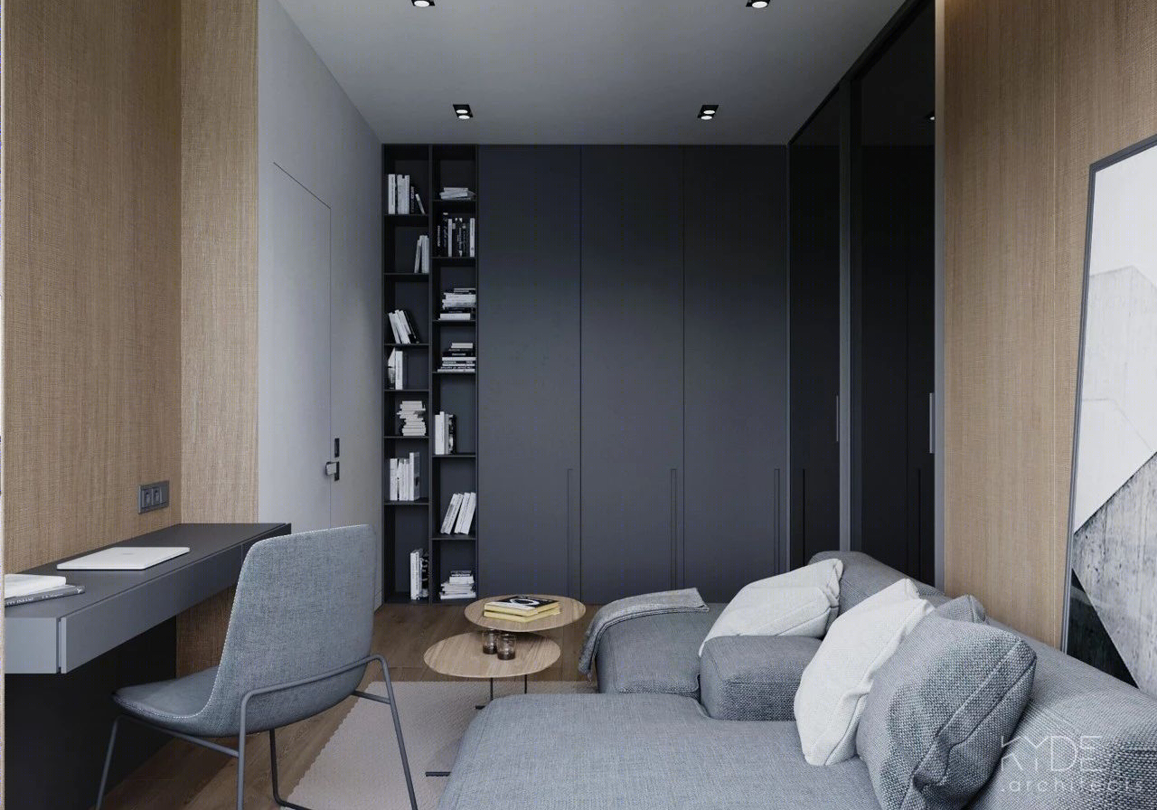 原木极简，KYDE architects 打造永恒黑白灰生活空间-13