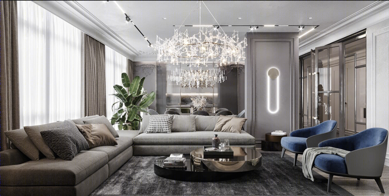 极简轻奢风平层设计-7