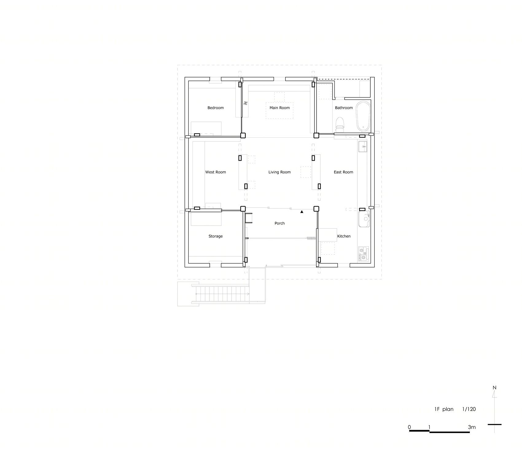 对角线构筑的架空住宅丨日本茨城丨FT Architects-56