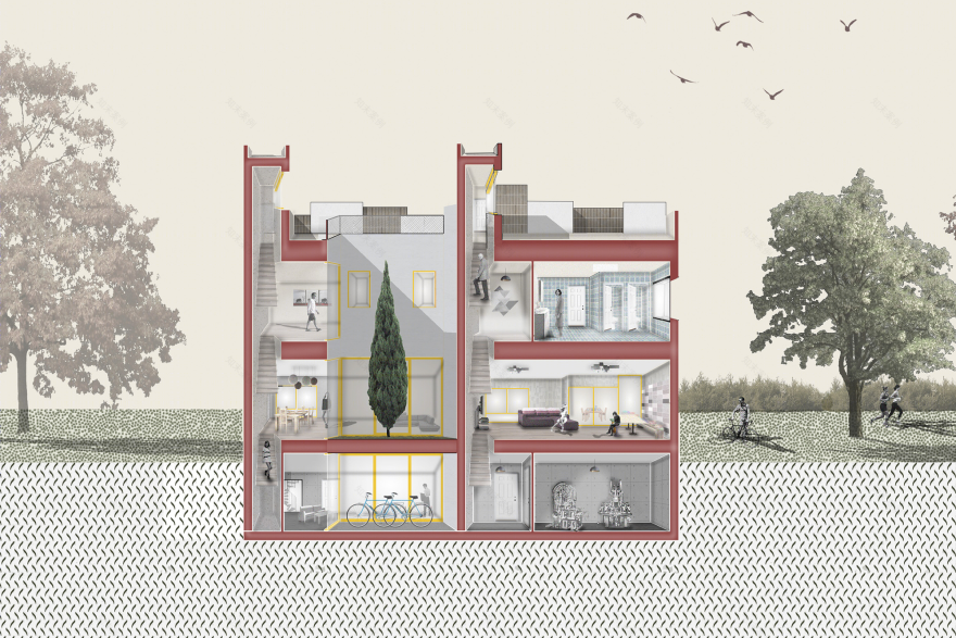 Madrid 时尚住宅区 Montecarmelo 的创意 terrace houses-21