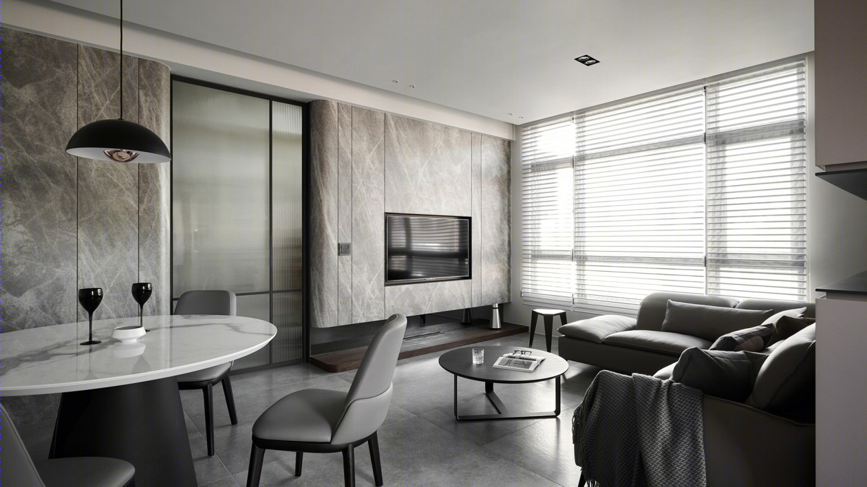 高级灰色系现代简约风公寓-1