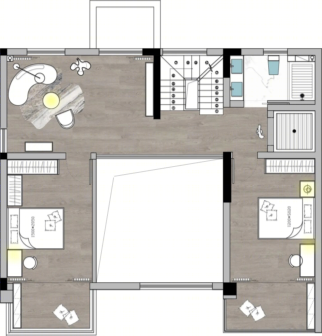 飞墨新作 || 450㎡ 顶奢别墅，现浇空间实现区域多功能化！-21