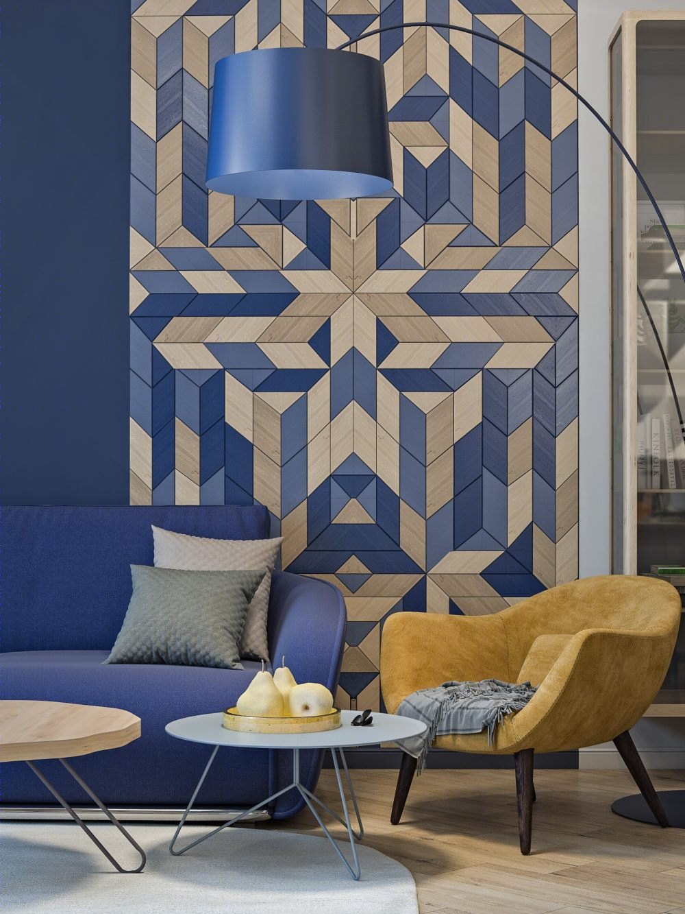 奢雅家居典范 | blue&yellow 午夜蓝++ 黄色空间设计-7