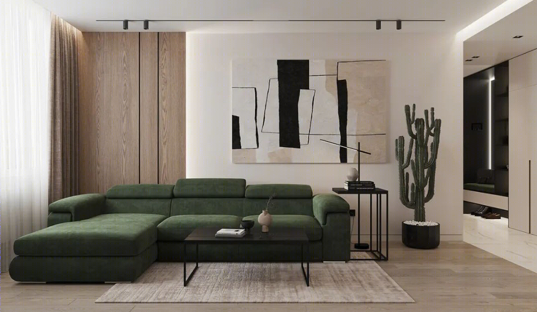 95㎡现代简约二居室丨Roomy Room Design-13