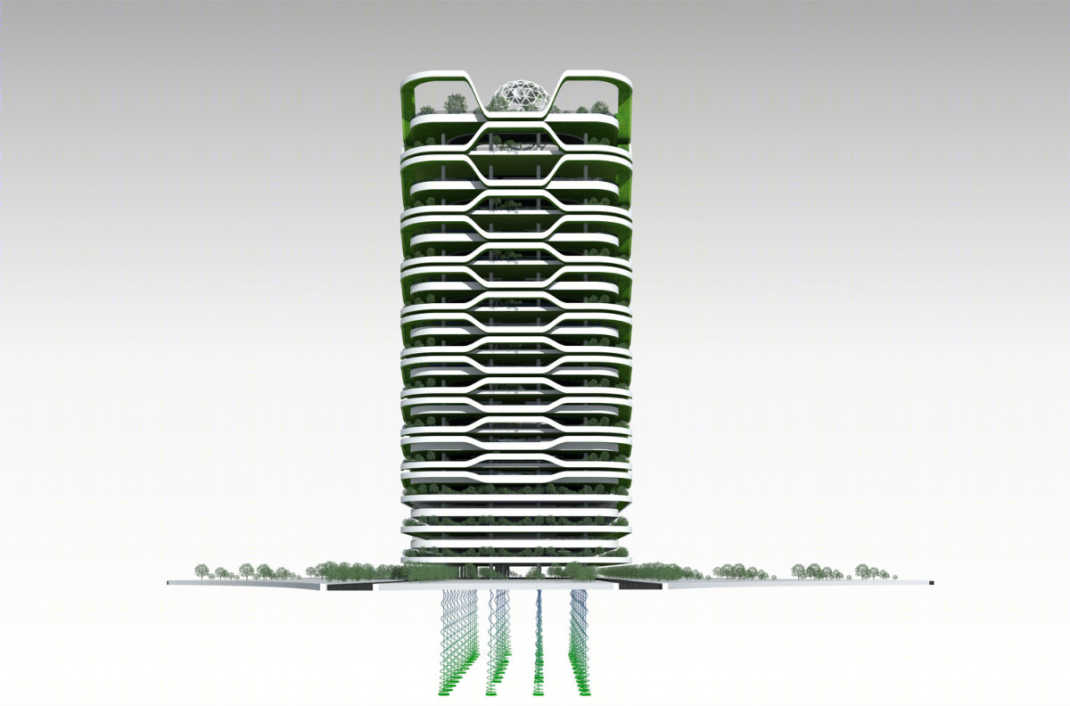 狮子座建筑设计，小型综合体，总建筑面积23万平方米-8