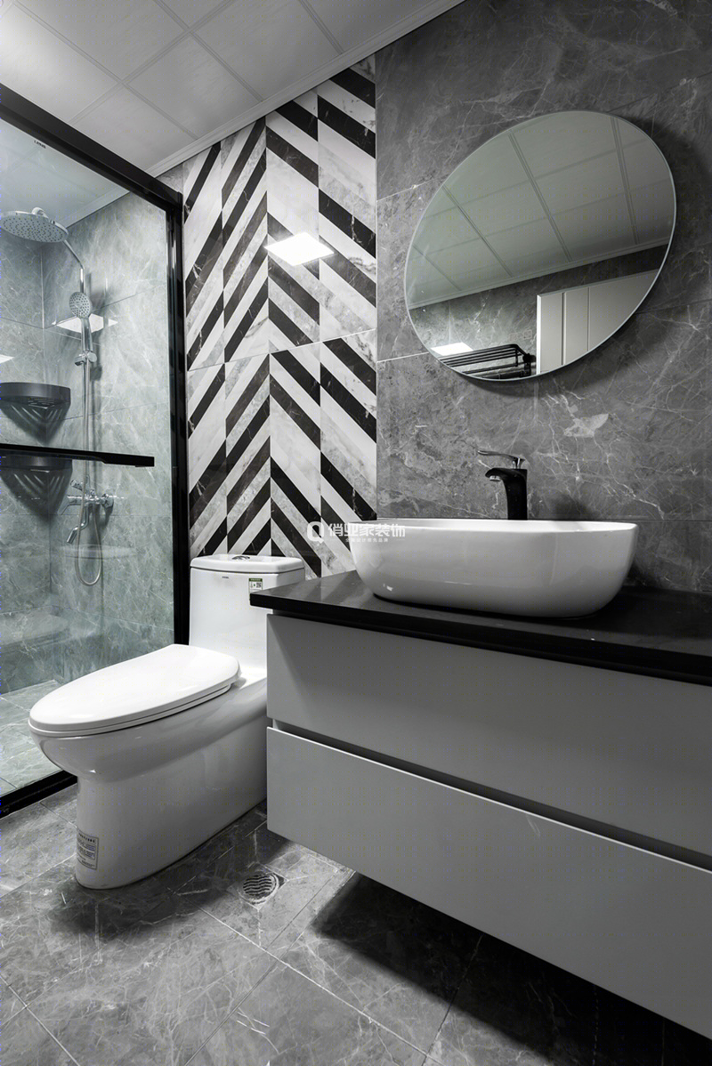 重庆长嘉汇4房现代风格装修设计作品案例-15