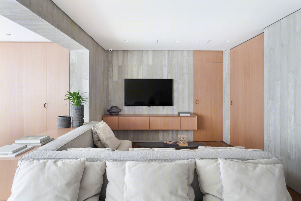 巴西现代简约公寓 | 社交大厅与私密空间的完美整合-0