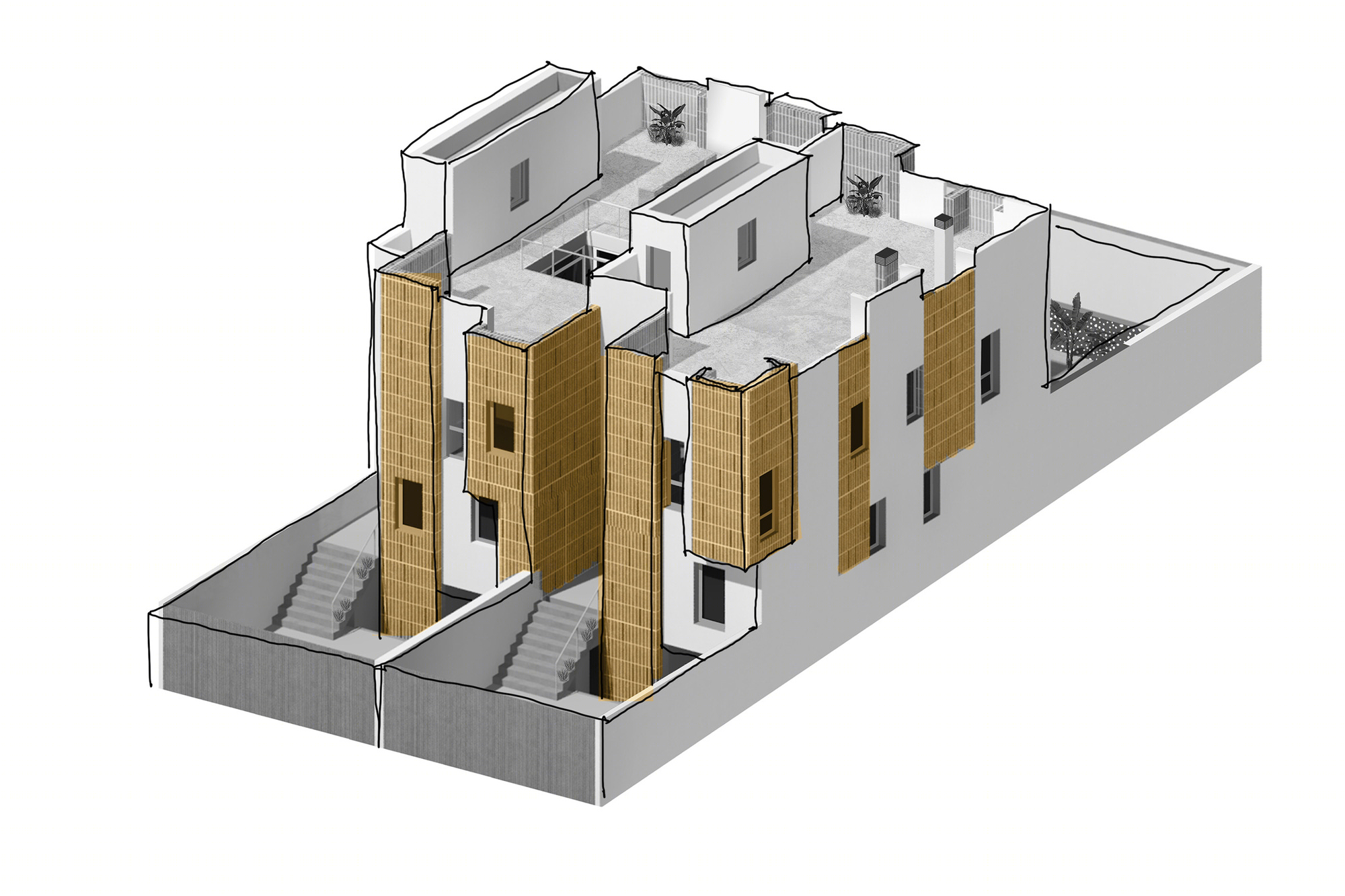 Madrid 时尚住宅区 Montecarmelo 的创意 terrace houses-26