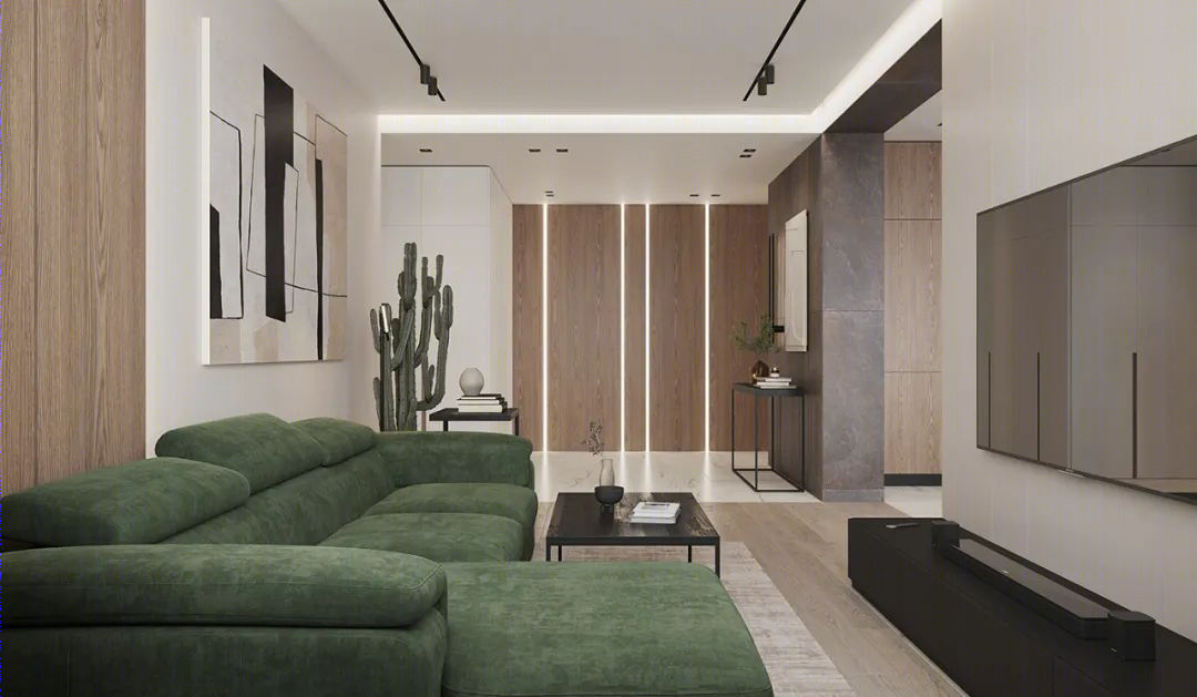 95㎡现代简约二居室丨Roomy Room Design-15