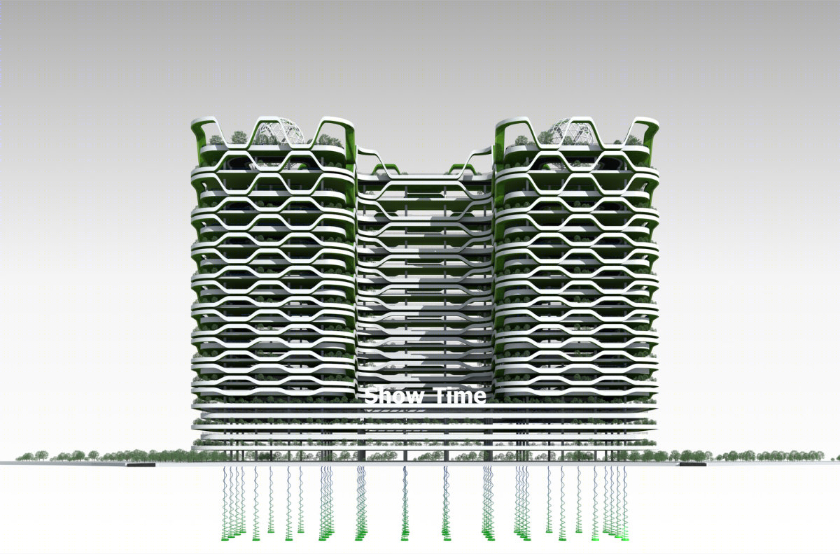 狮子座建筑设计，小型综合体，总建筑面积23万平方米-14