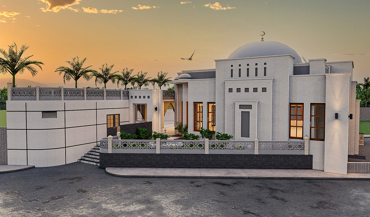 Anastasiya Gushchina丨文化建筑丨Mosque Design for Shaz Consultants-0