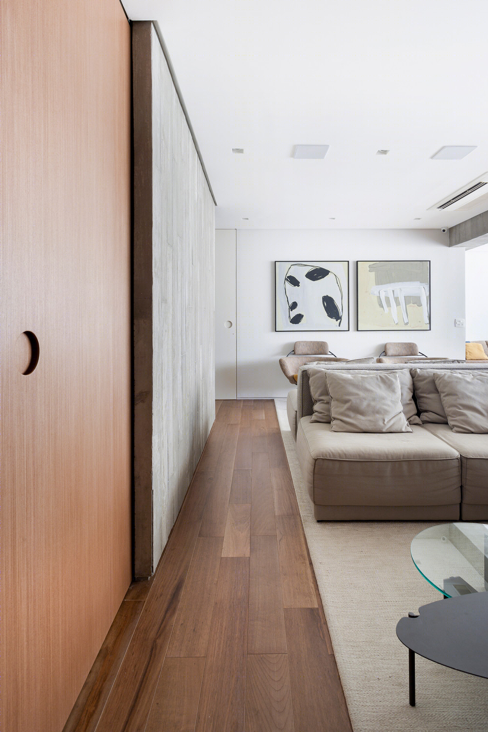 巴西现代简约公寓 | 社交大厅与私密空间的完美整合-8