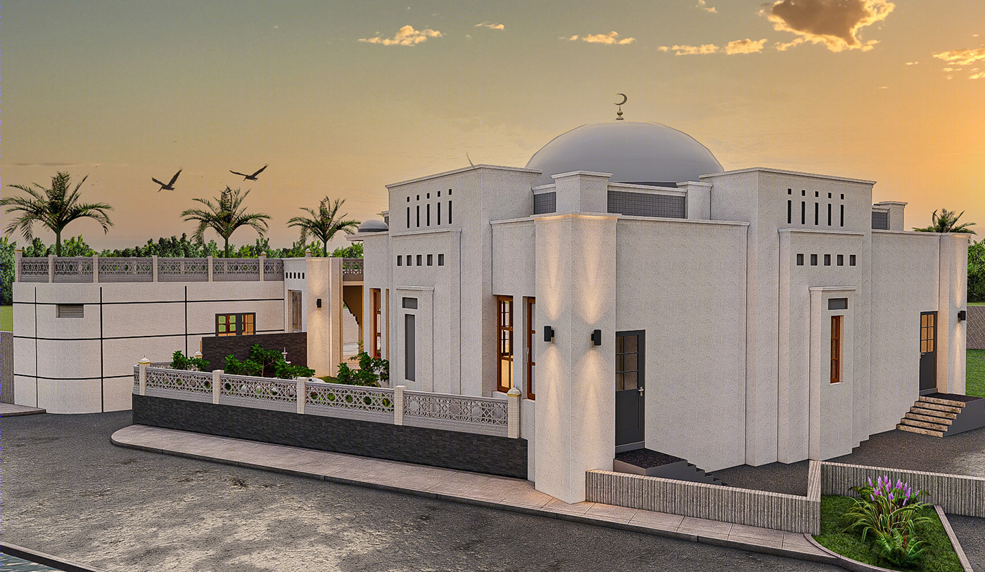 Anastasiya Gushchina丨文化建筑丨Mosque Design for Shaz Consultants-1