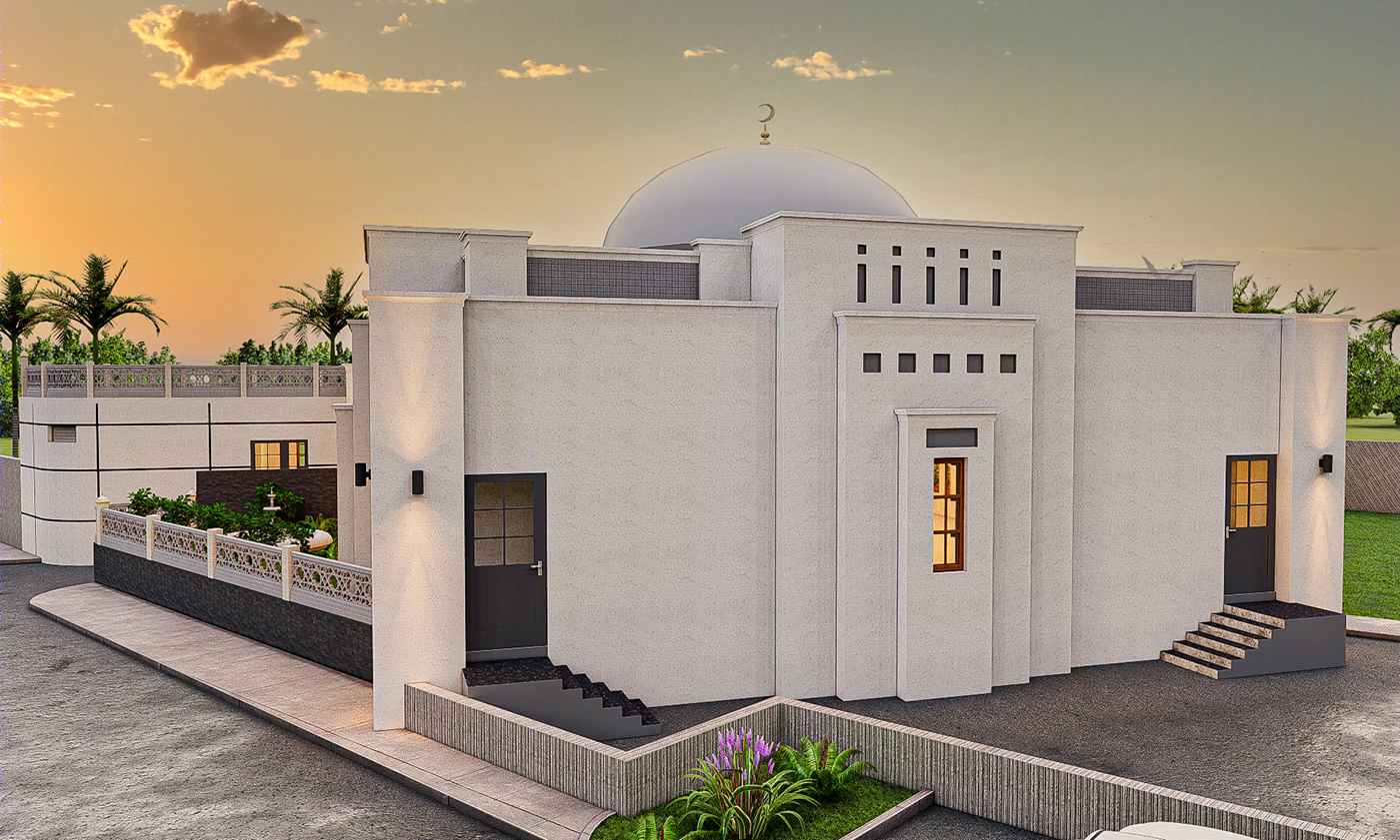 Anastasiya Gushchina丨文化建筑丨Mosque Design for Shaz Consultants-2