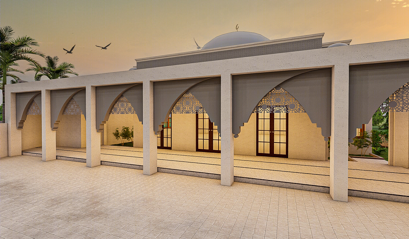 Anastasiya Gushchina丨文化建筑丨Mosque Design for Shaz Consultants-5