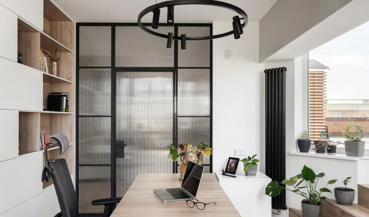 基辅 106 平米现代爱巢，玻璃砖打造优雅仙气空间-16