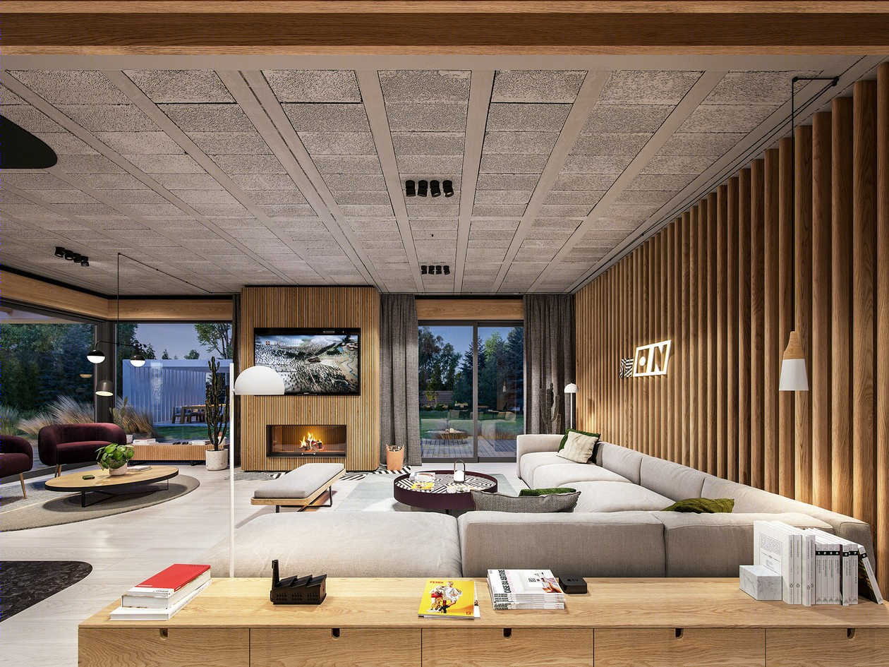 原木+高级黑 演绎气质非凡的空间格调-3