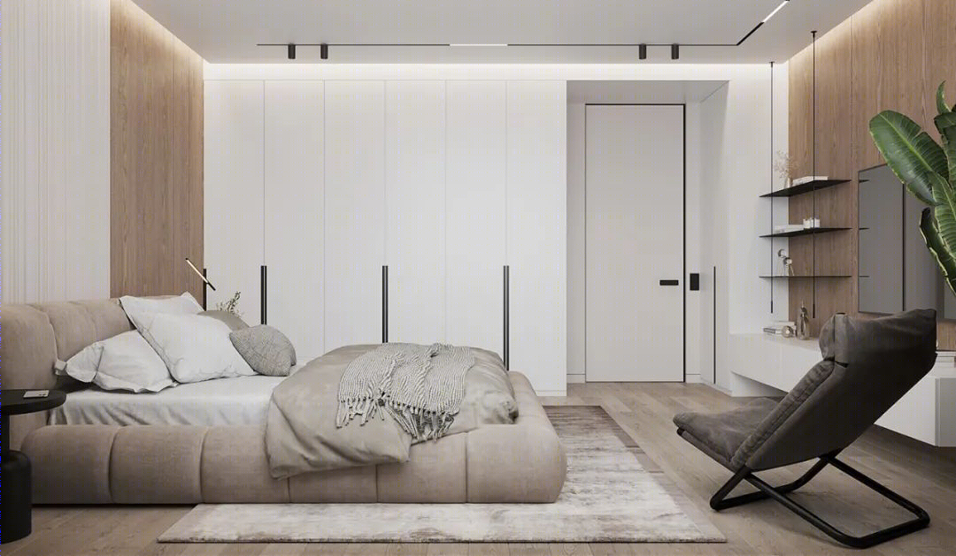 95㎡现代简约二居室丨Roomy Room Design-26