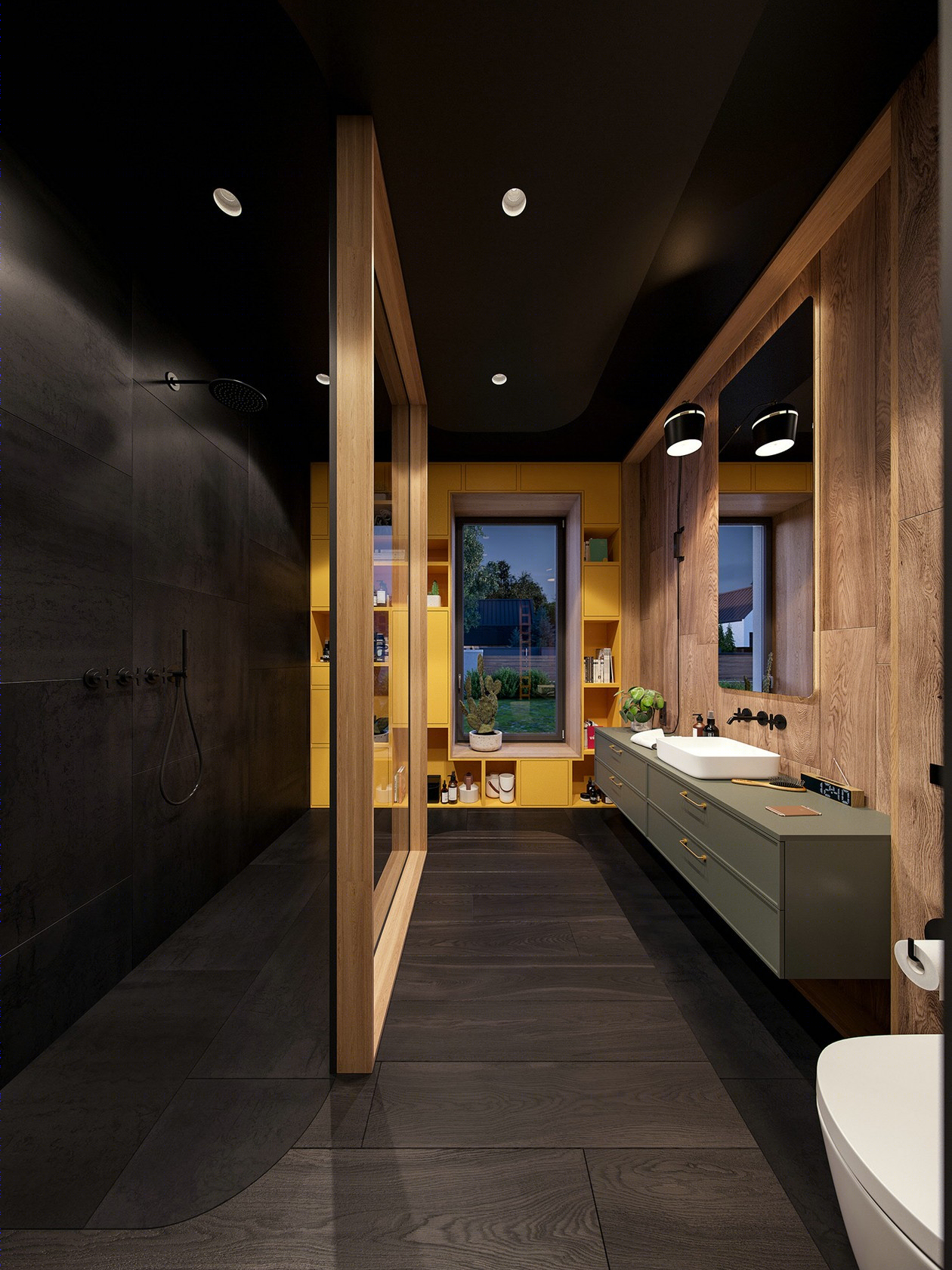 原木+高级黑 演绎气质非凡的空间格调-8