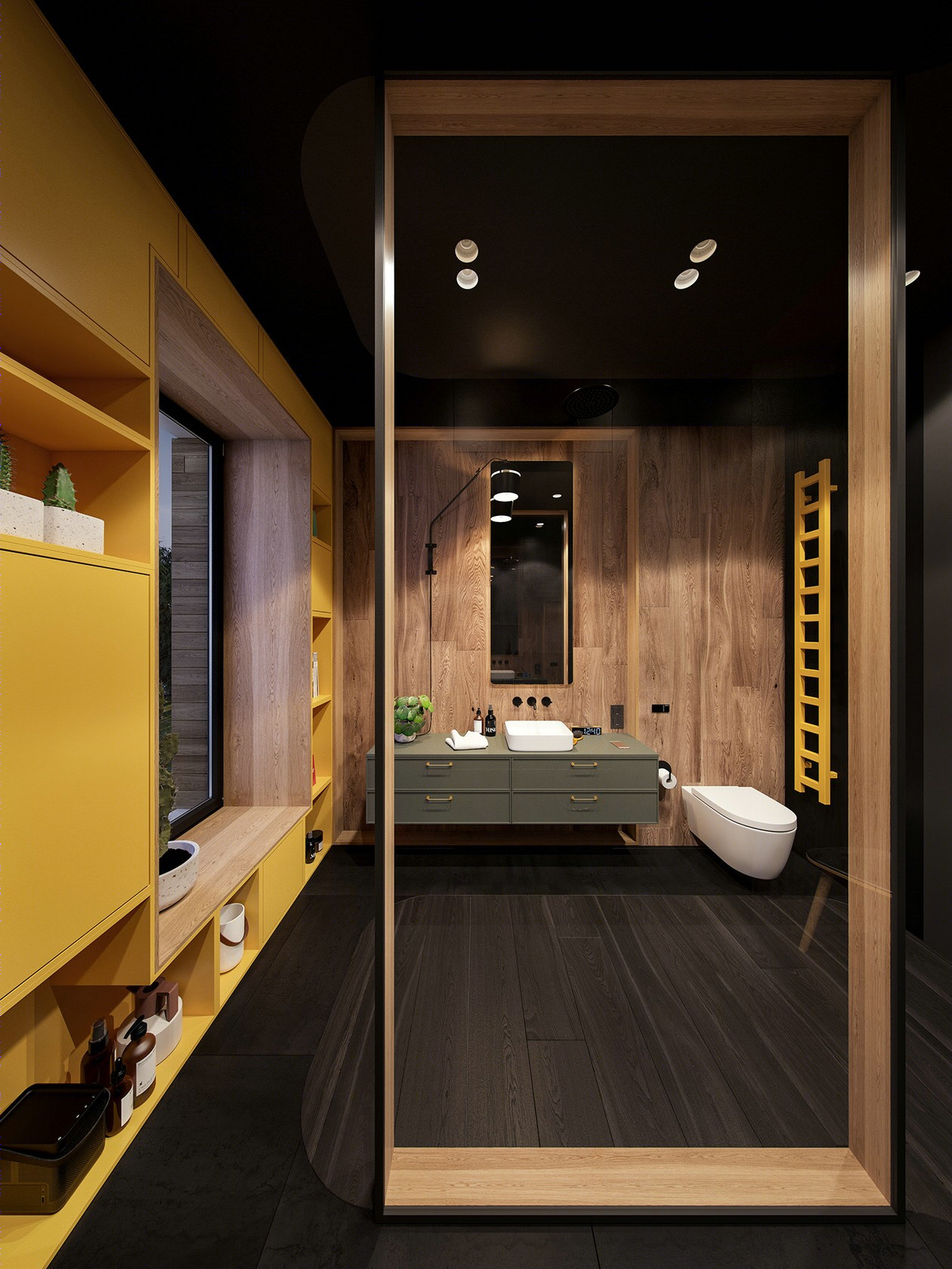 原木+高级黑 演绎气质非凡的空间格调-9