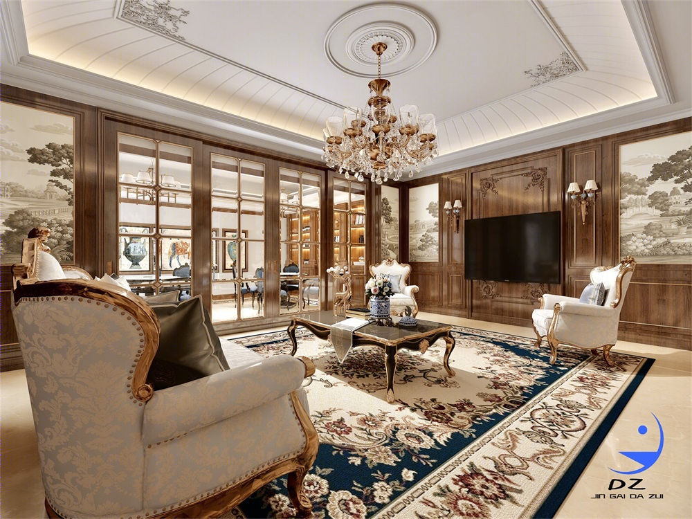 法式宫廷挑空设计效果图欣赏丨金该大嘴团队-2