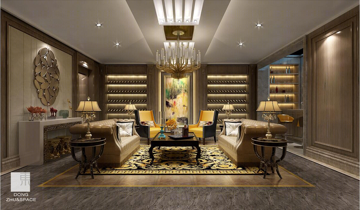 锦绣山庄奢雅混搭风，冯元明东筑空间打造别墅生活新境界-10
