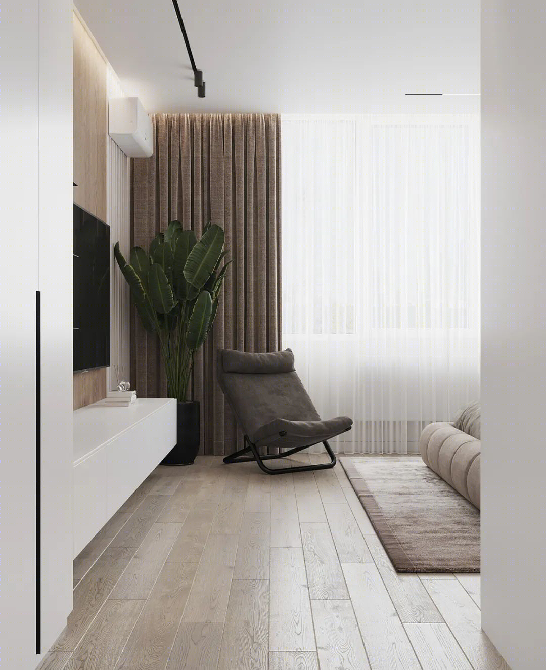 95㎡现代简约二居室丨Roomy Room Design-30