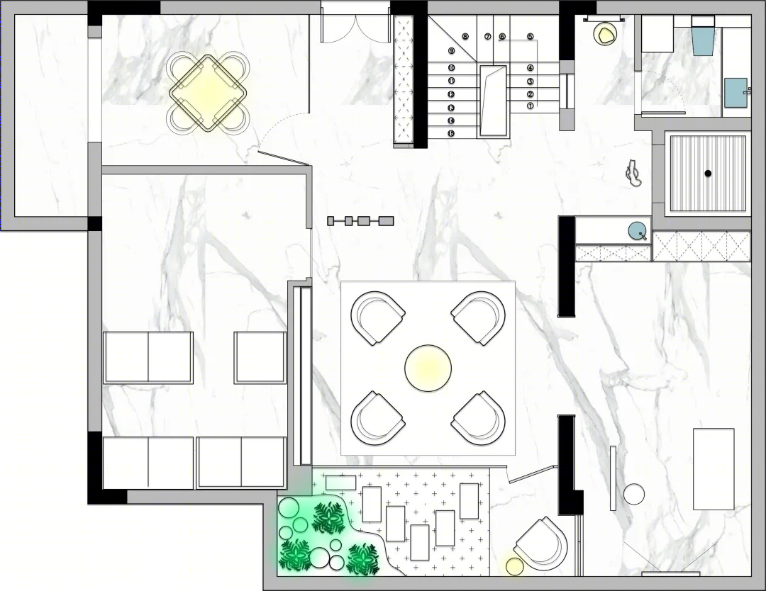 飞墨新作 || 450㎡ 顶奢别墅，现浇空间实现区域多功能化！-38