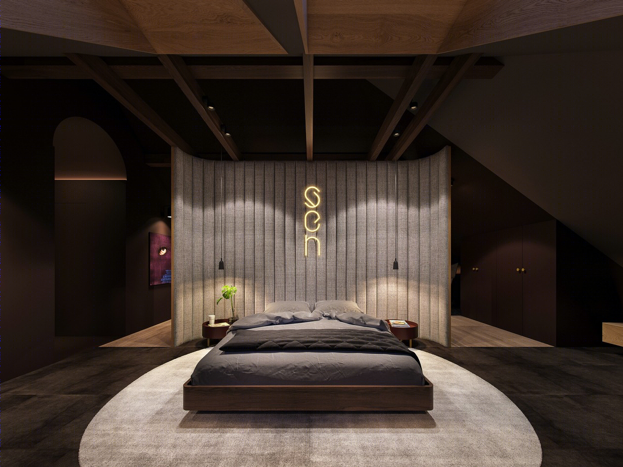 原木+高级黑 演绎气质非凡的空间格调-11