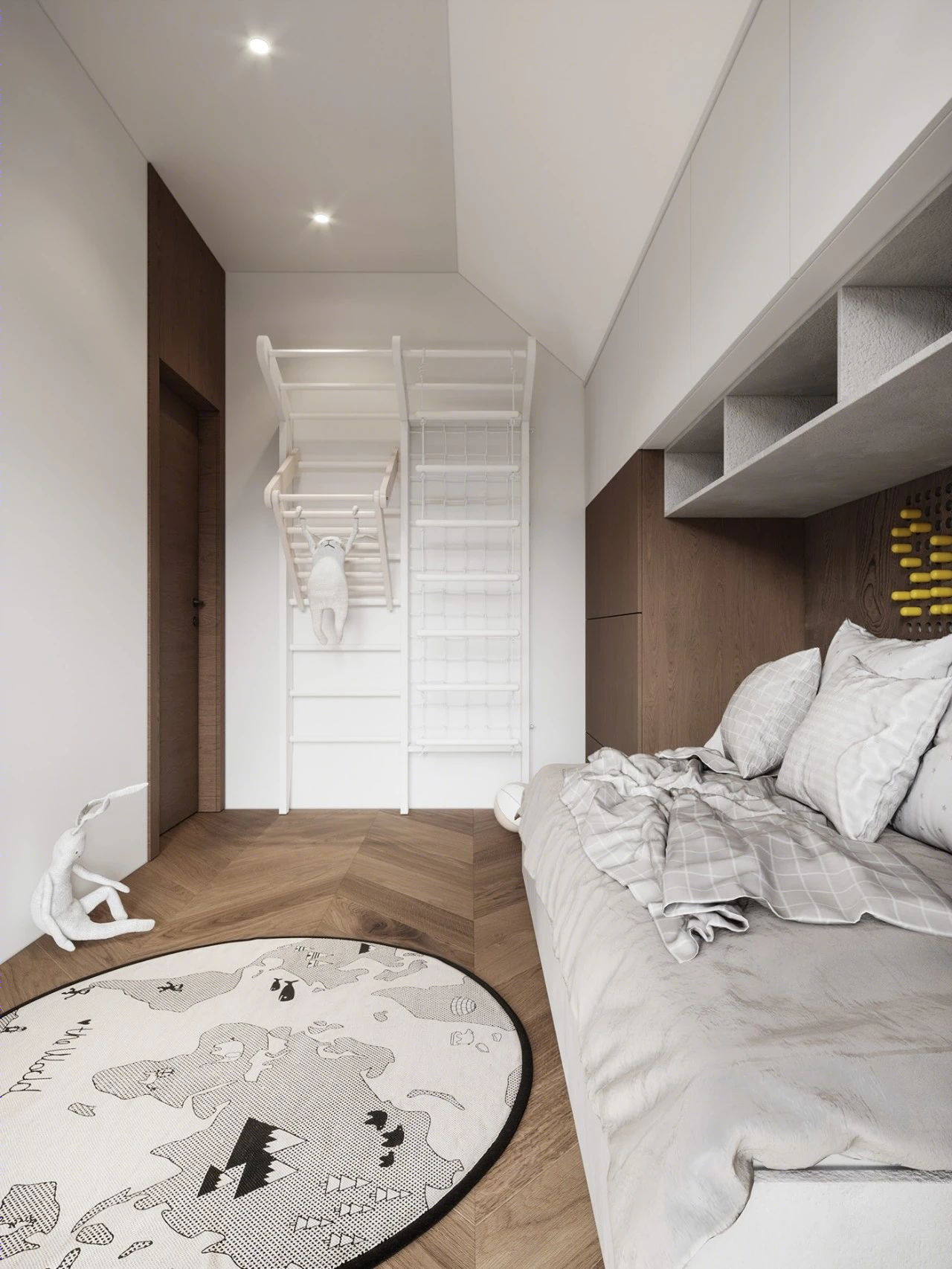 原木浅灰,110㎡现代私宅的自然韵味-24
