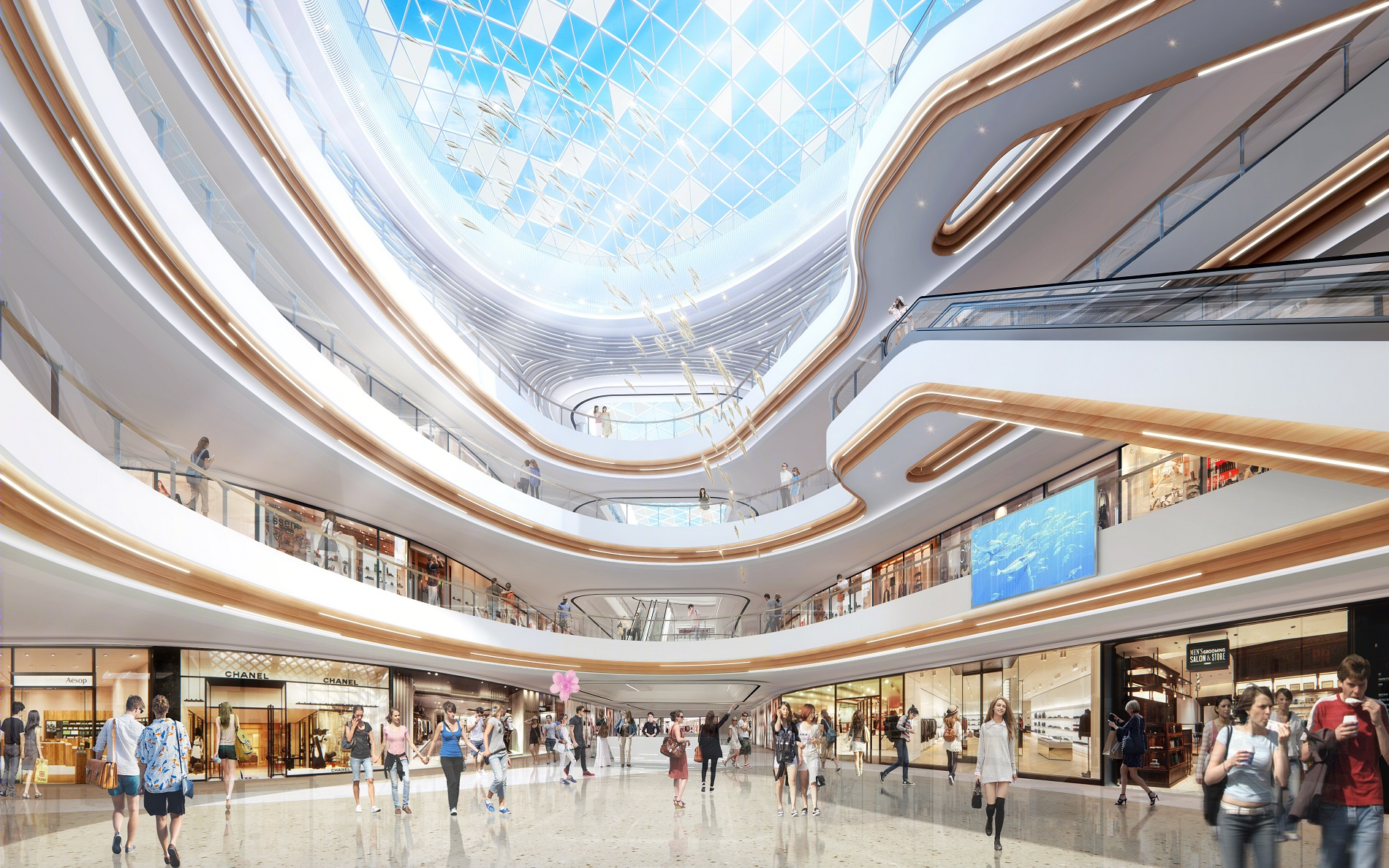 “鱼跃洋湖”—长沙龙湖洋湖天街打造沉浸式体验商业空间-4