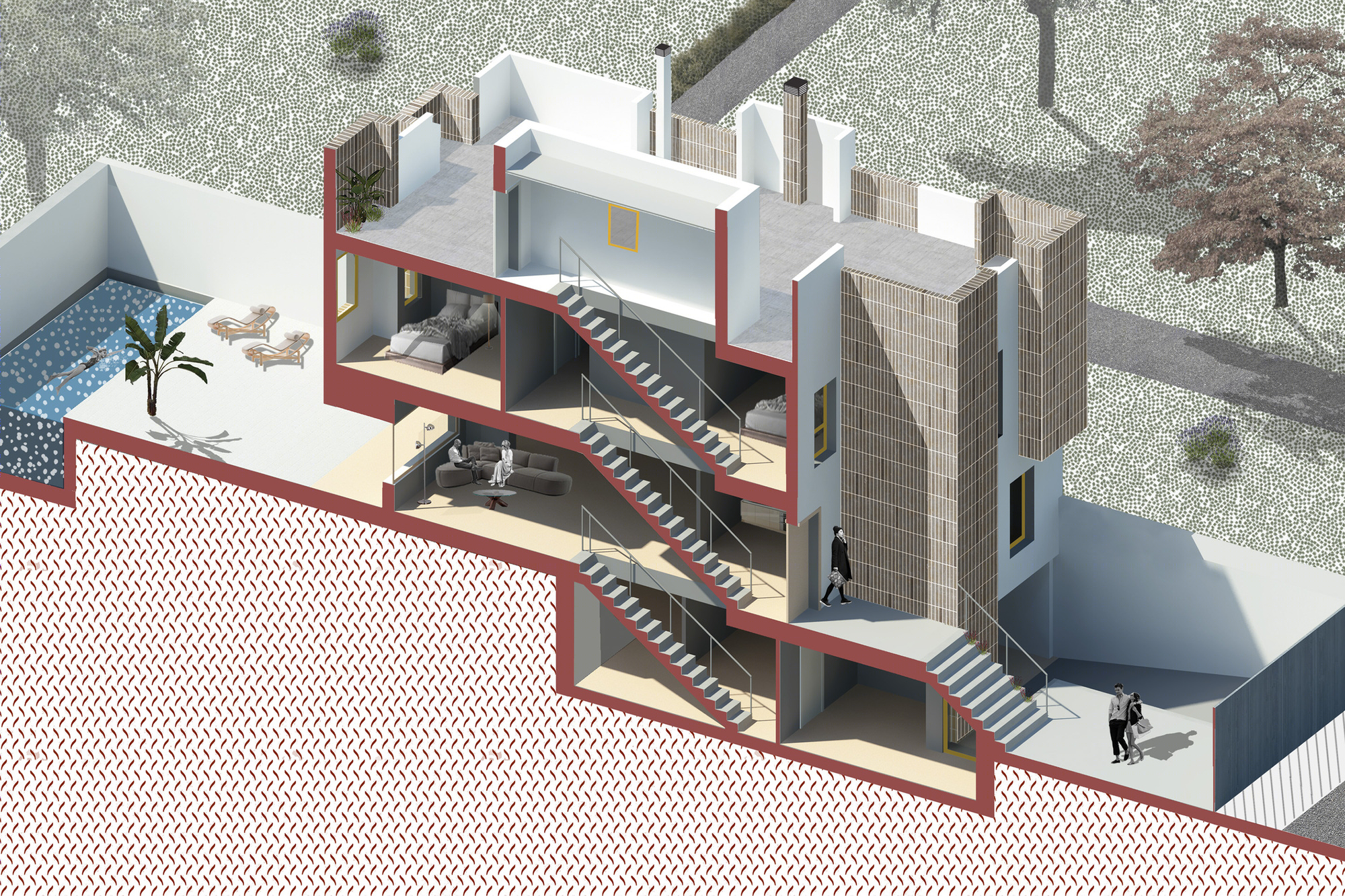 Madrid 时尚住宅区 Montecarmelo 的创意 terrace houses-34