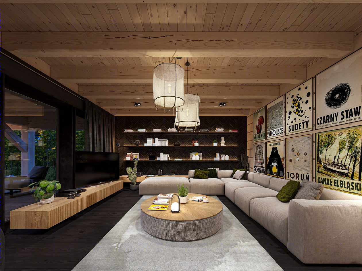 原木+高级黑 演绎气质非凡的空间格调-14