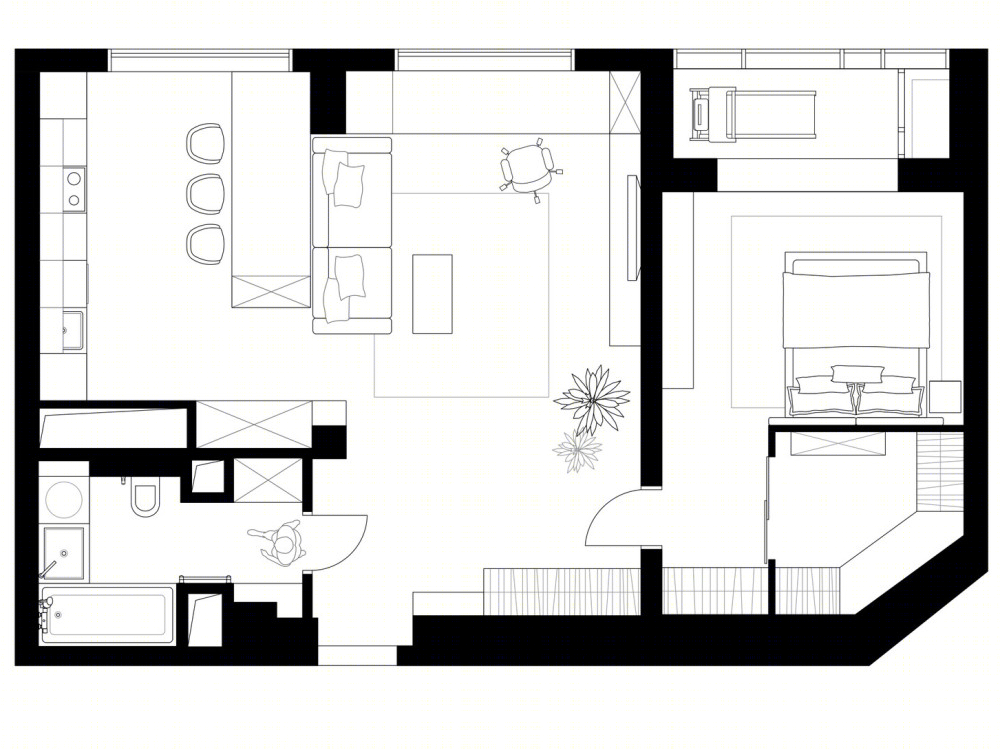 俄罗斯极简主义公寓设计丨Daria Sozykina-20