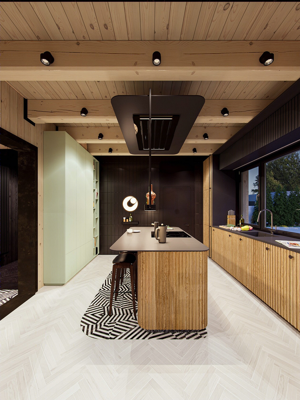 原木+高级黑 演绎气质非凡的空间格调-18